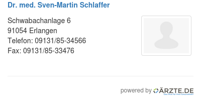 Dr med sven martin schlaffer