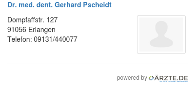 Dr med dent gerhard pscheidt