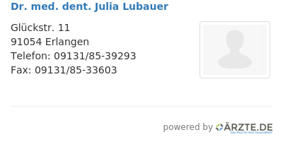 Dr med dent julia lubauer