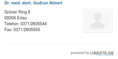 Dr med dent gudrun ahnert