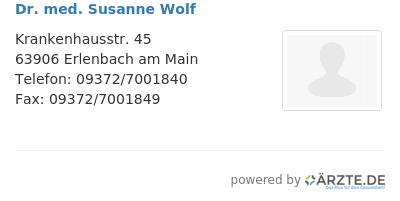 Dr med susanne wolf