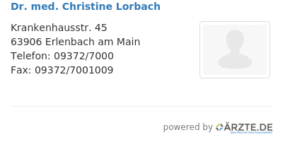 Dr med christine lorbach