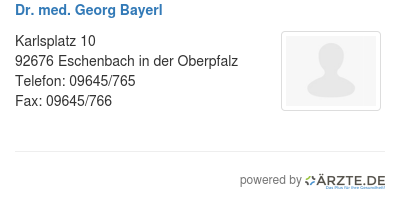 Dr med georg bayerl