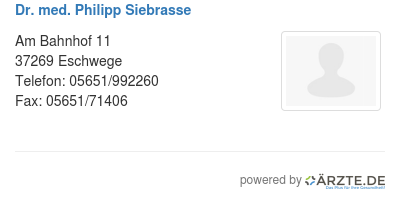 Dr med philipp siebrasse