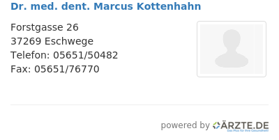 Dr med dent marcus kottenhahn