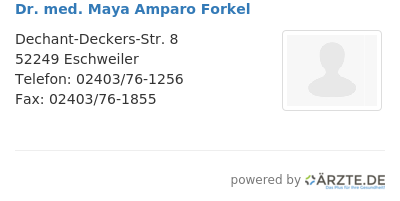 Dr med maya amparo forkel
