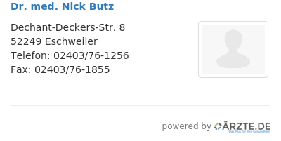 Dr med nick butz