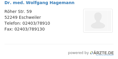 Dr med wolfgang hagemann