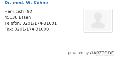 Dr med w koehne