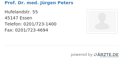 Prof dr med juergen peters