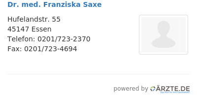 Dr med franziska saxe