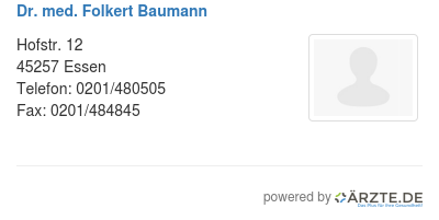 Dr med folkert baumann
