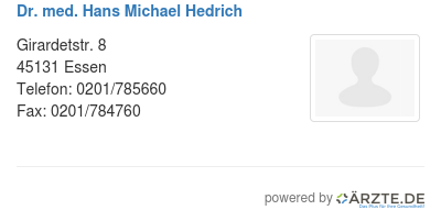 Dr med hans michael hedrich
