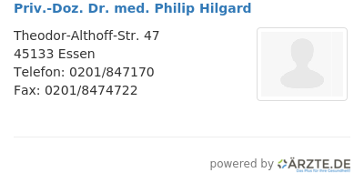 Priv doz dr med philip hilgard