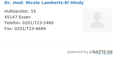 Dr med nicole lambertz el hindy