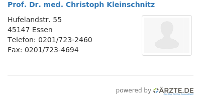 Prof dr med christoph kleinschnitz
