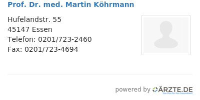 Prof dr med martin koehrmann