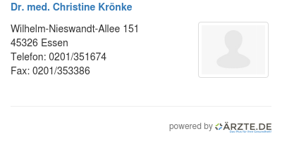 Dr med christine kroenke