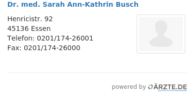 Dr med sarah ann kathrin busch