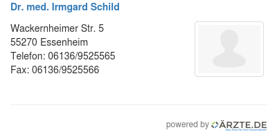 Dr med irmgard schild