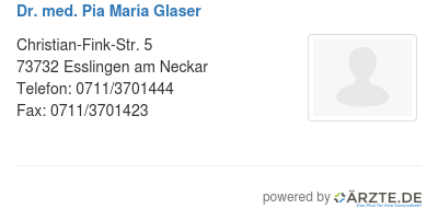 Dr med pia maria glaser
