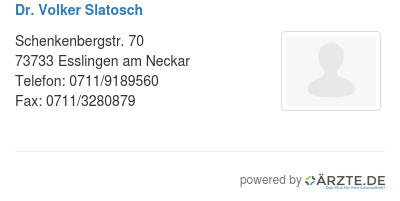 Dr volker slatosch
