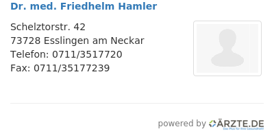 Dr med friedhelm hamler