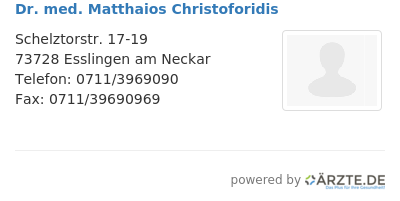 Dr med matthaios christoforidis