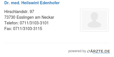 Dr med heilswint edenhofer
