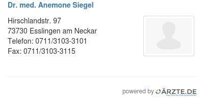 Dr med anemone siegel