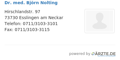 Dr med bjoern nolting
