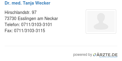 Dr med tanja wecker
