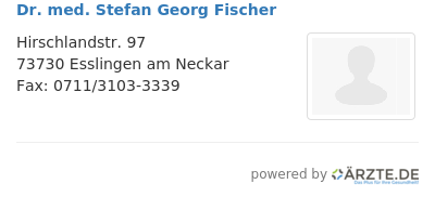 Dr med stefan georg fischer