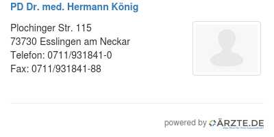 Pd dr med hermann koenig
