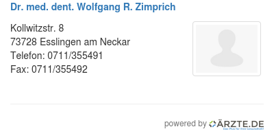 Dr med dent wolfgang r zimprich