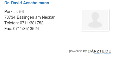 Dr david aeschelmann