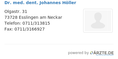 Dr med dent johannes hoeller