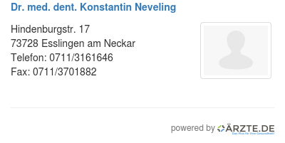 Dr med dent konstantin neveling