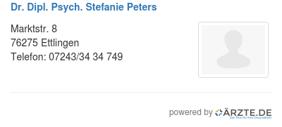 Dr dipl psych stefanie peters