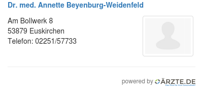 Dr med annette beyenburg weidenfeld