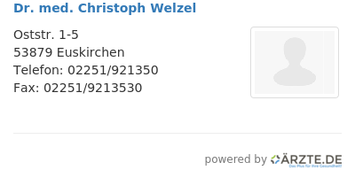Dr med christoph welzel