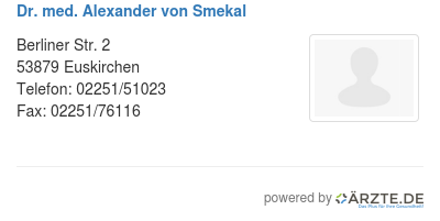 Dr med alexander von smekal