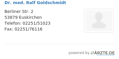 Dr med ralf goldschmidt