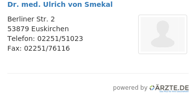Dr med ulrich von smekal