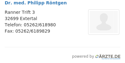 Dr med philipp roentgen