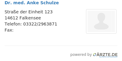 Dr med anke schulze