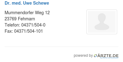 Dr med uwe schewe