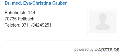 Dr med eva christina gruber