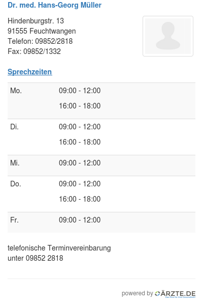 Dr med hans georg mueller