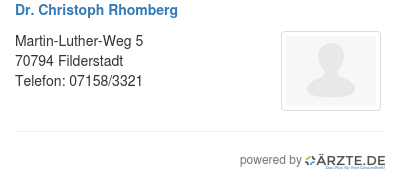 Dr christoph rhomberg